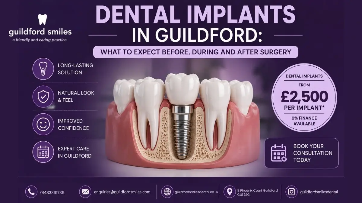 Dental implants in Guildford for restoring missing teeth and improving smile confidence permanently.