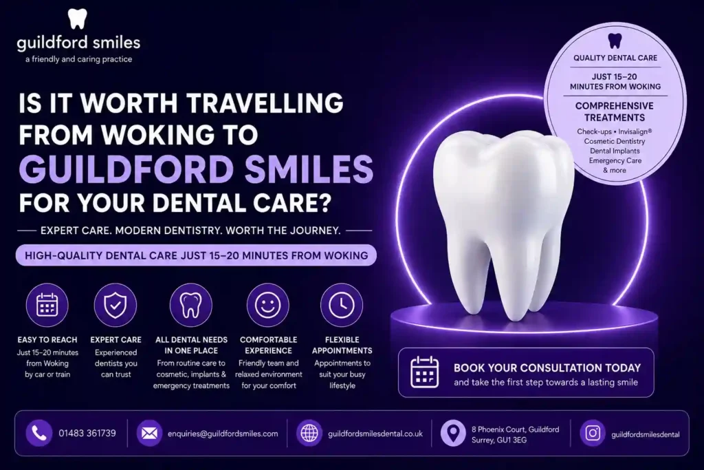 Travelling from Woking to Guildford for Your Dental Care